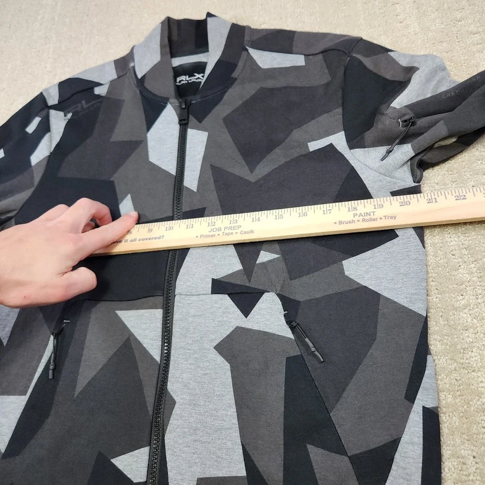 Ralph Lauren RLX Track Jacket Men Small Swedish Camo Cotton Tech Water Repellent